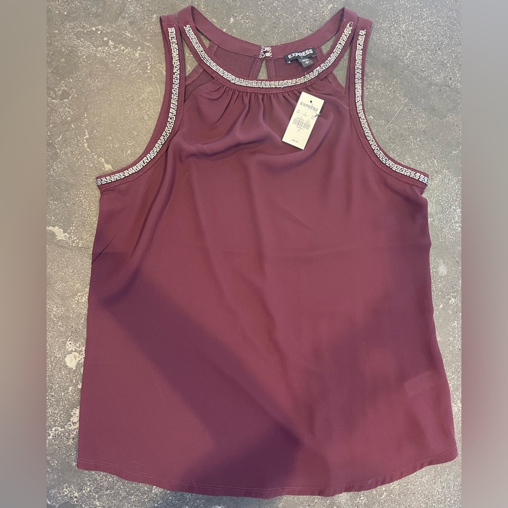 Express - Camisole/Dressy Tank - Maroon - Size S